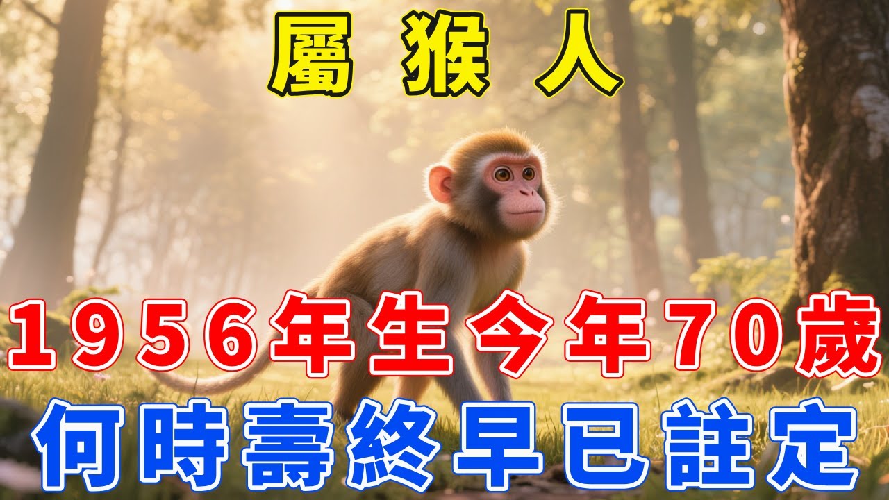 屬猴人，1956年丙申年出生，今年70歲，何時壽終早已註定，時間曝光讓人心驚！若忽略，可能錯過最後轉機！【福慧生肖】#生肖 #運勢 #風水 #財運 #命理
