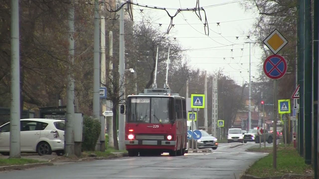 Ikarus 280 trolibusz 229 Szentmihályi út 14ó31p du 1.menet Örsről 2025 dec 1 Budapest 14.k Ca04135