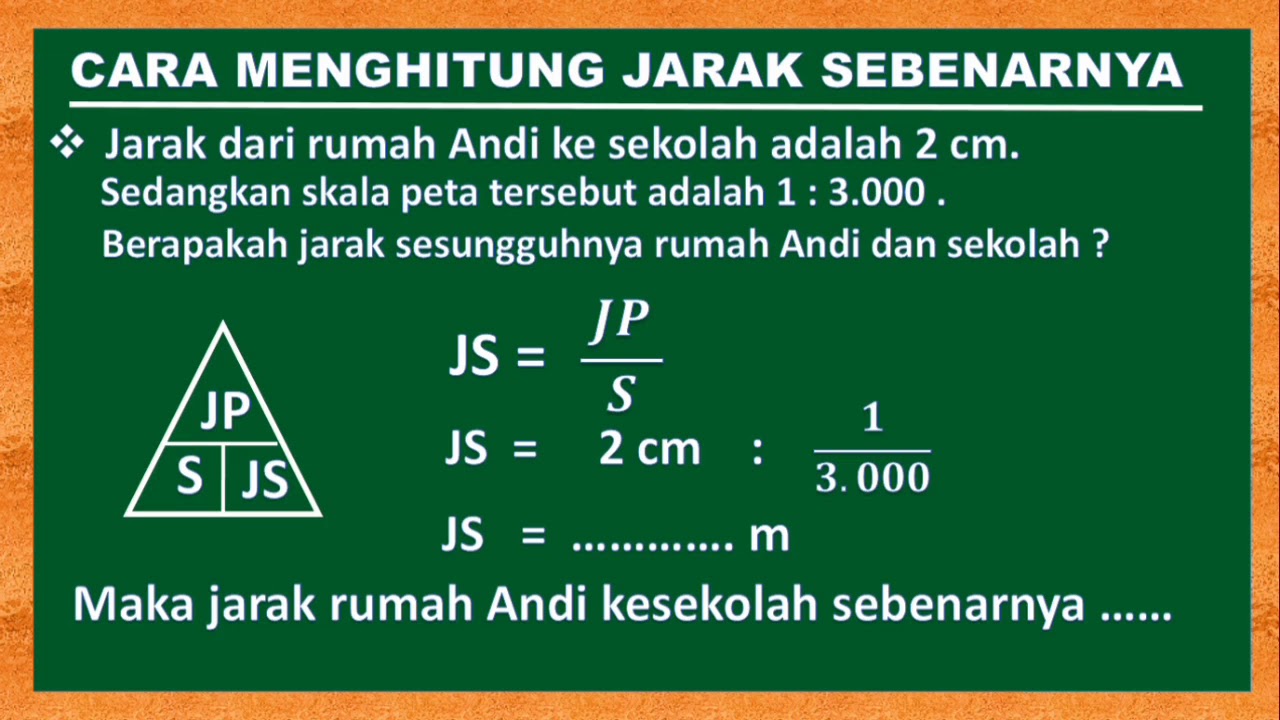CARA MENGHITUNG JARAK SEBENARNYA