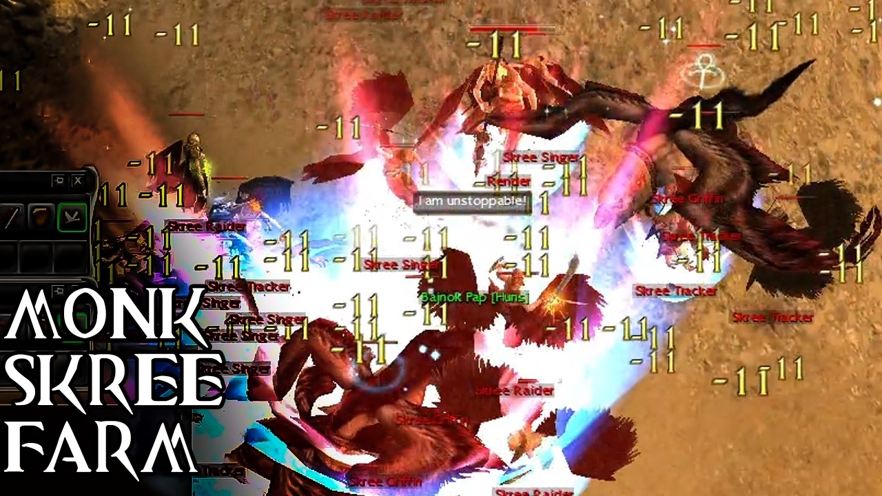 Skree Farm in HM as Monk/Ranger with Mark of Prot & Whirling Defense [Guild Wars]
