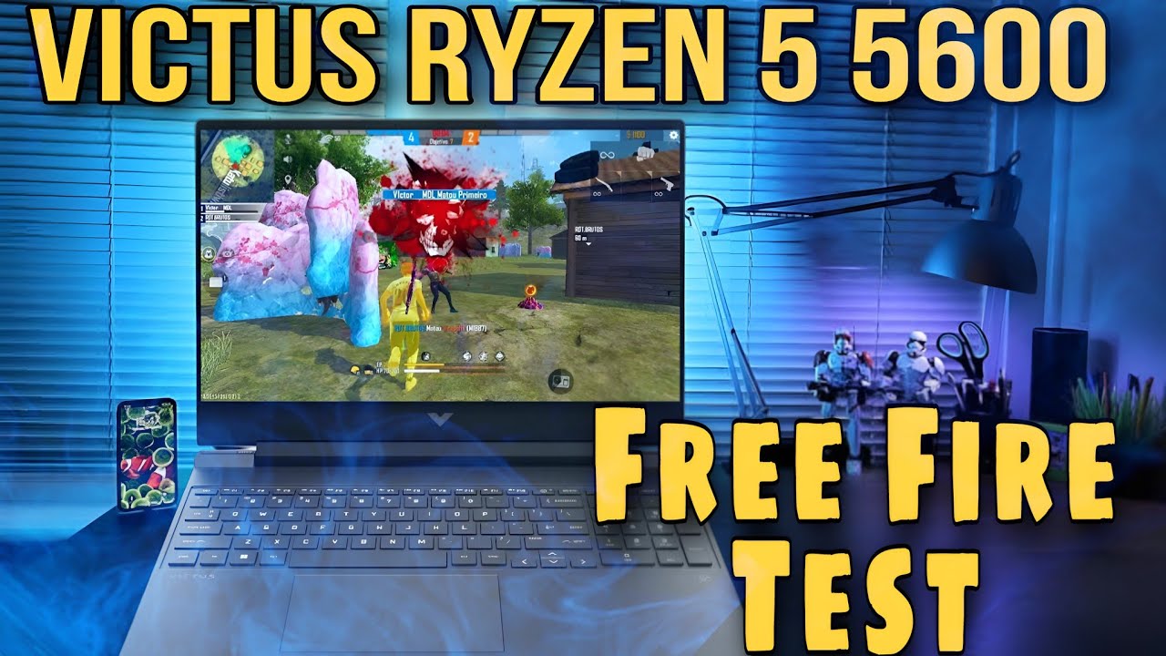 HP Victus Ryzen 5 5600h Free Fire Gaming Test | FreeFire Gaming Test in 60000rs laptop
