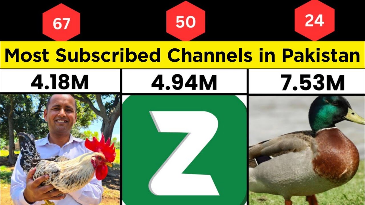 Top 100 Youtube channels in Pakistan 2025 | Most Subscribed YouTube Channels - Apna Pakistan