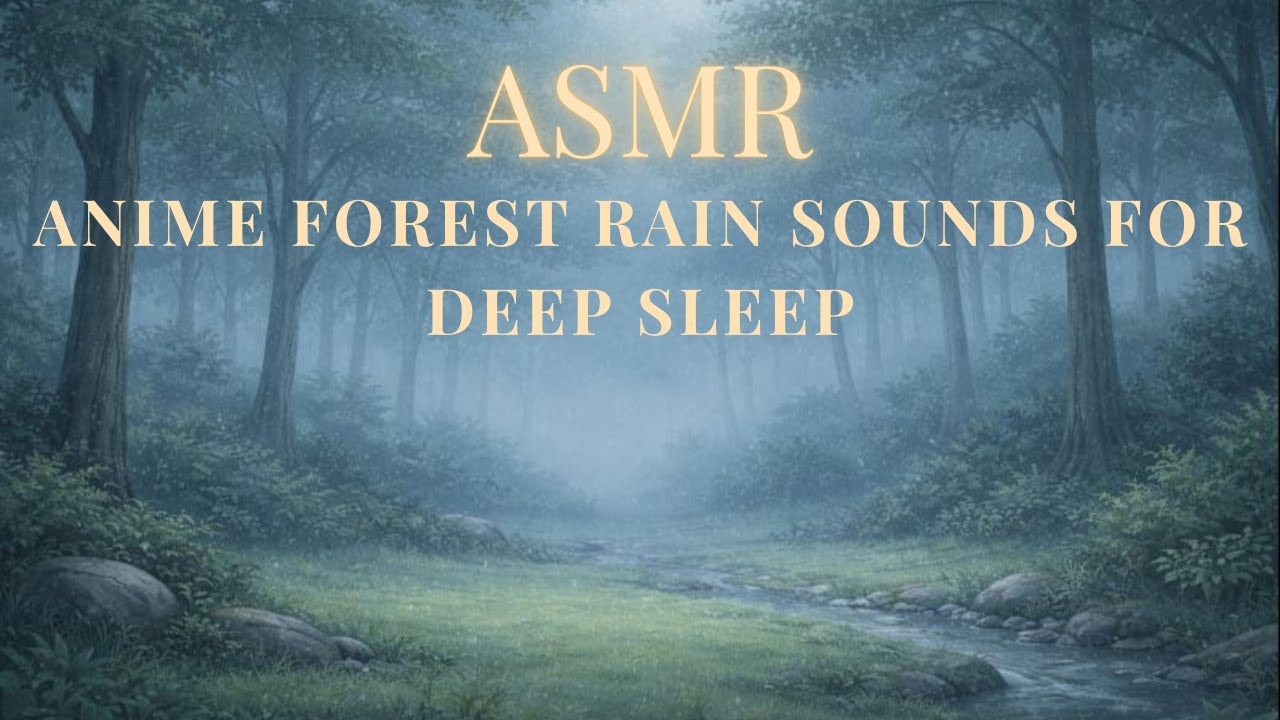 Anime Forest Rain Sounds for Deep Sleep 🌧️🌲 | Relaxing ASMR
