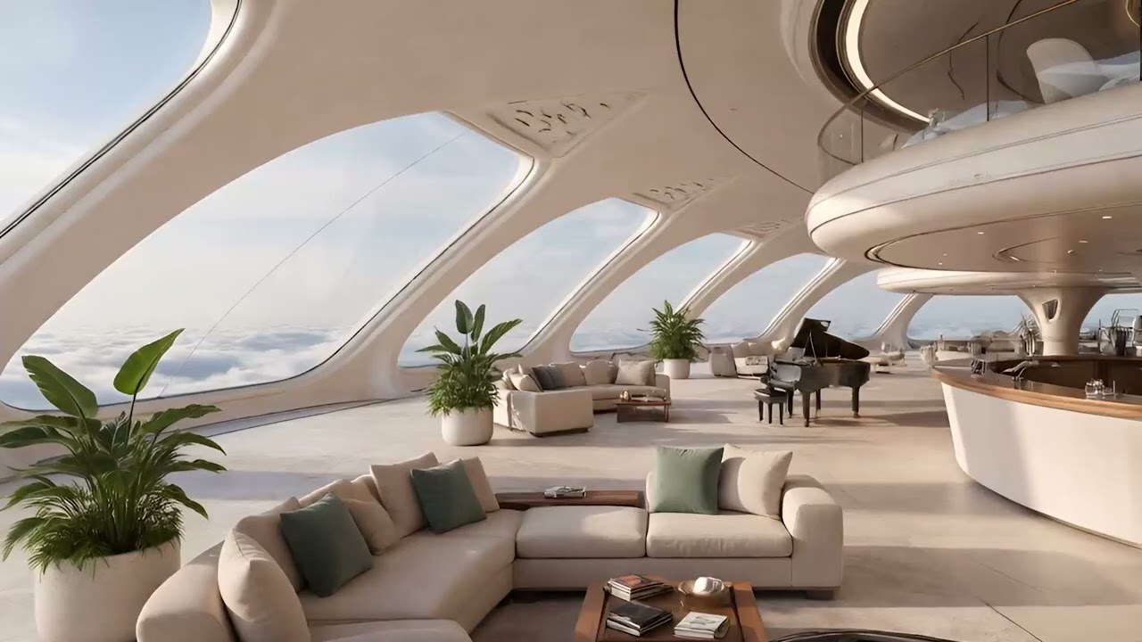 Peaceful Ambient Music in a Floating Lounge in the Sky | Noetic Sea