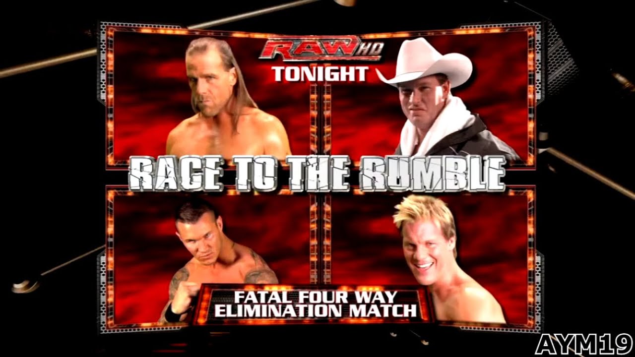 Randy Orton vs Shawn Michaels vs Chris Jericho vs JBL RAW 12/29/2008 Highlights