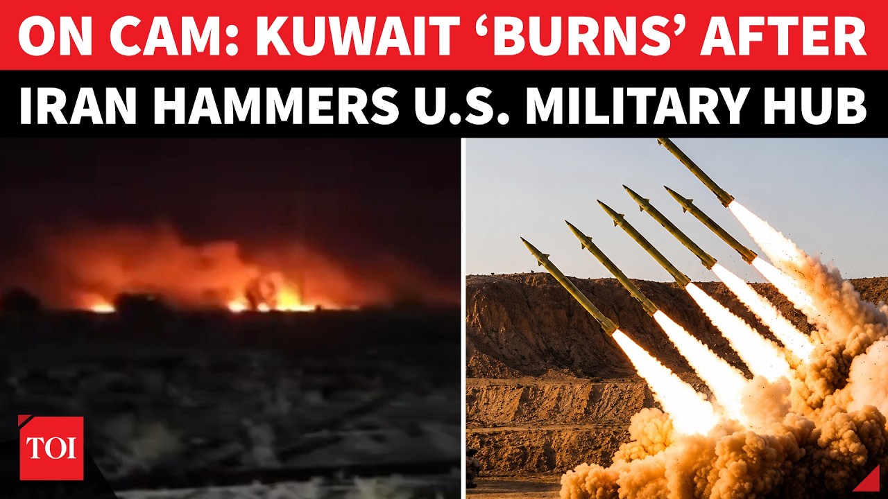 KUWAIT &lsquo;IN FLAMES&rsquo;: Iran Bombards America&rsquo;s Military Assets; Massive Fire Explodes | Shock Visuals