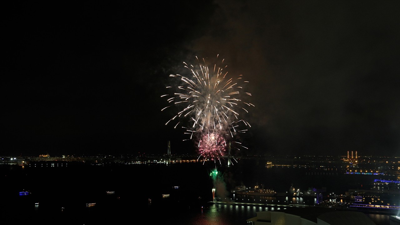 花火　- fireworks -　横浜ナイトフラワーズ　横浜ハンマーヘッドから　[4K](2026年2月7日)