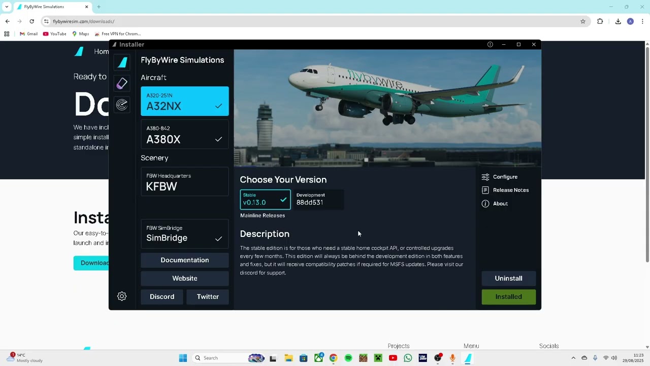 how to install the flybywire A320 neo aircraft msfs