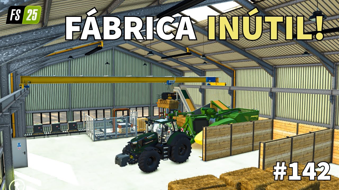 #142 Começar do ZERO! DEU RUIM! Pelotizar PALHA VALE A PENA? Teste da Fábrica | Farming Simulator 25