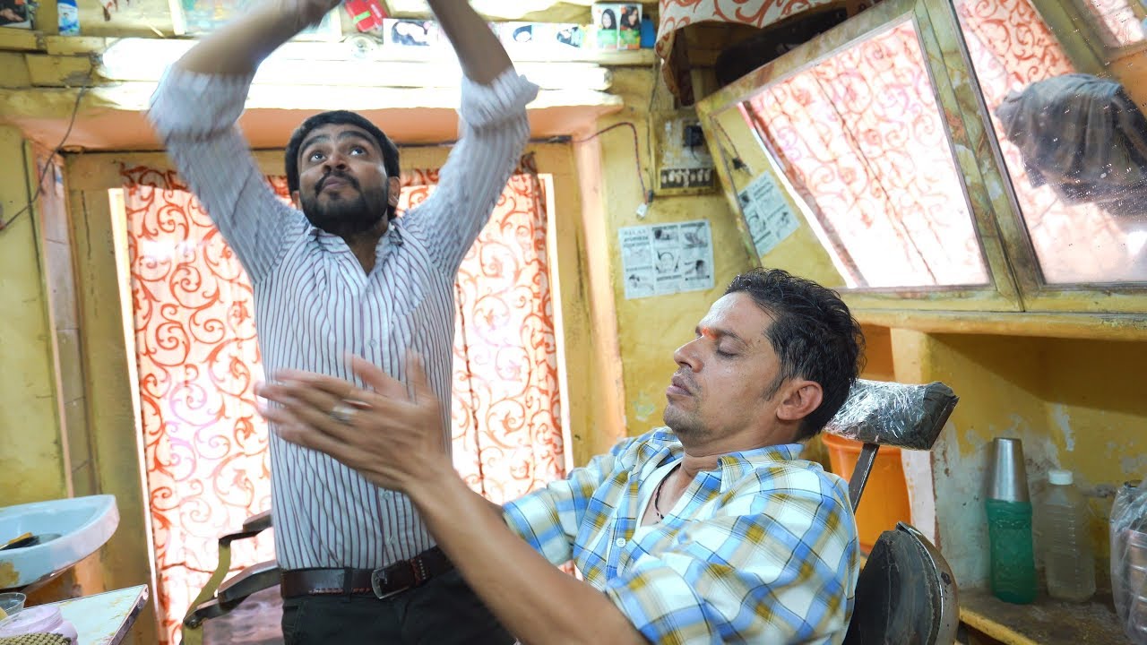 Benny getting Cosmic Head Massage for the first time from Cosmic Barber Junior | Indian Massage