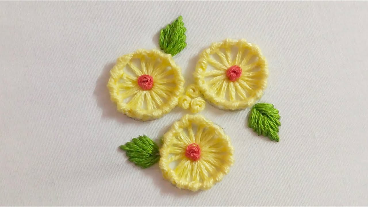 Beautiful Flower Embroidery Design | Embroidery Design For Beginners |