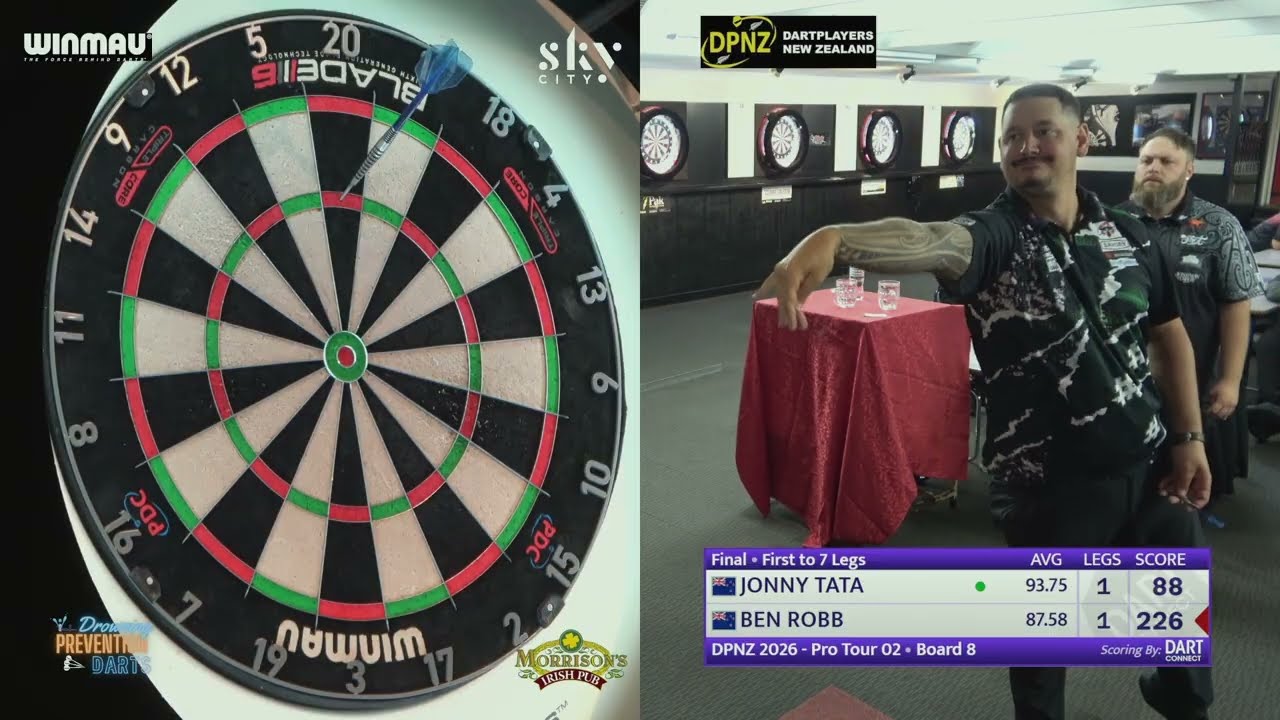 Финал DPNZ New Zealand PRO TOUR 2 2026: Джонни Тата против Бена Робба.