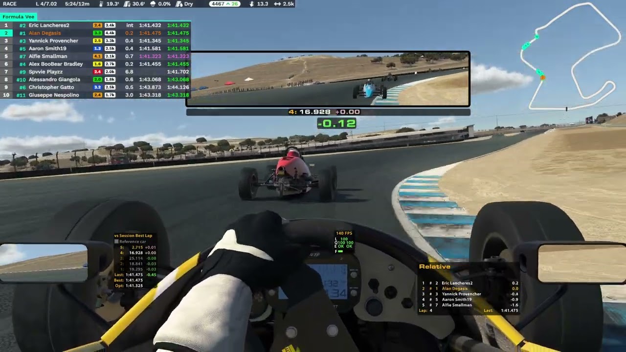 iRacing™ Formula Vee at Laguna Seca - FULL RACE
