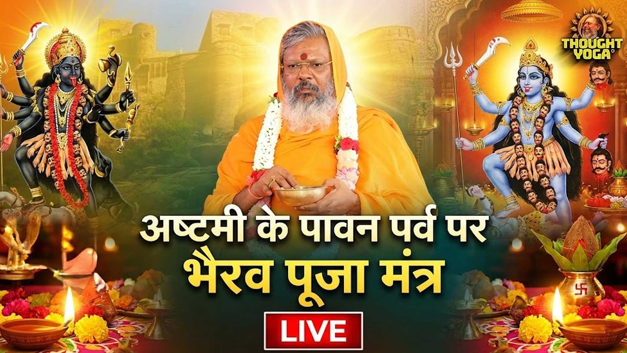 🔴Live || अष्टमी के पावन पर्व पर भैरव पूजा मंत्र || Live