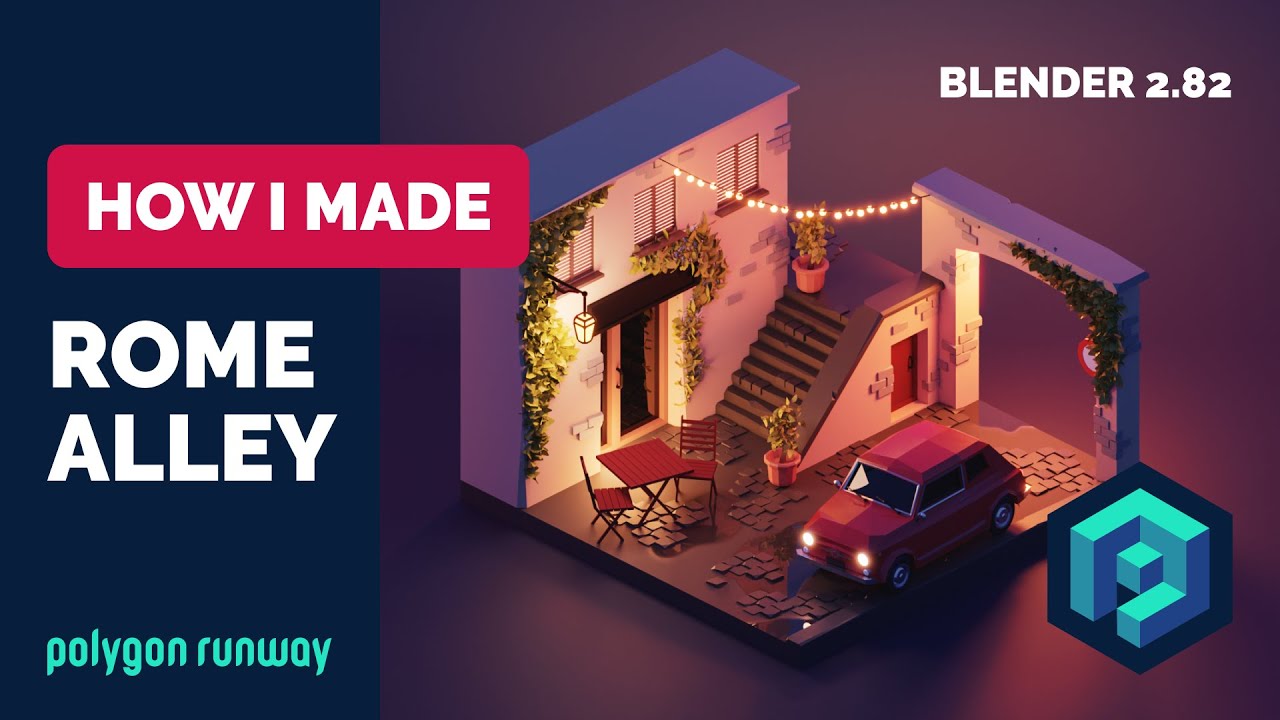 Rome Alleyway in Blender 2.82 - Low Poly 3D Modeling Process