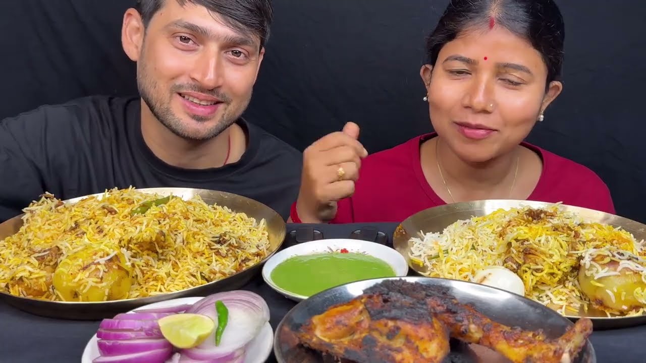 Eating Chicken biriyani & Chicken Tandoori #viral #viralvideo #food #foodie #asmr #mukbang #chicken
