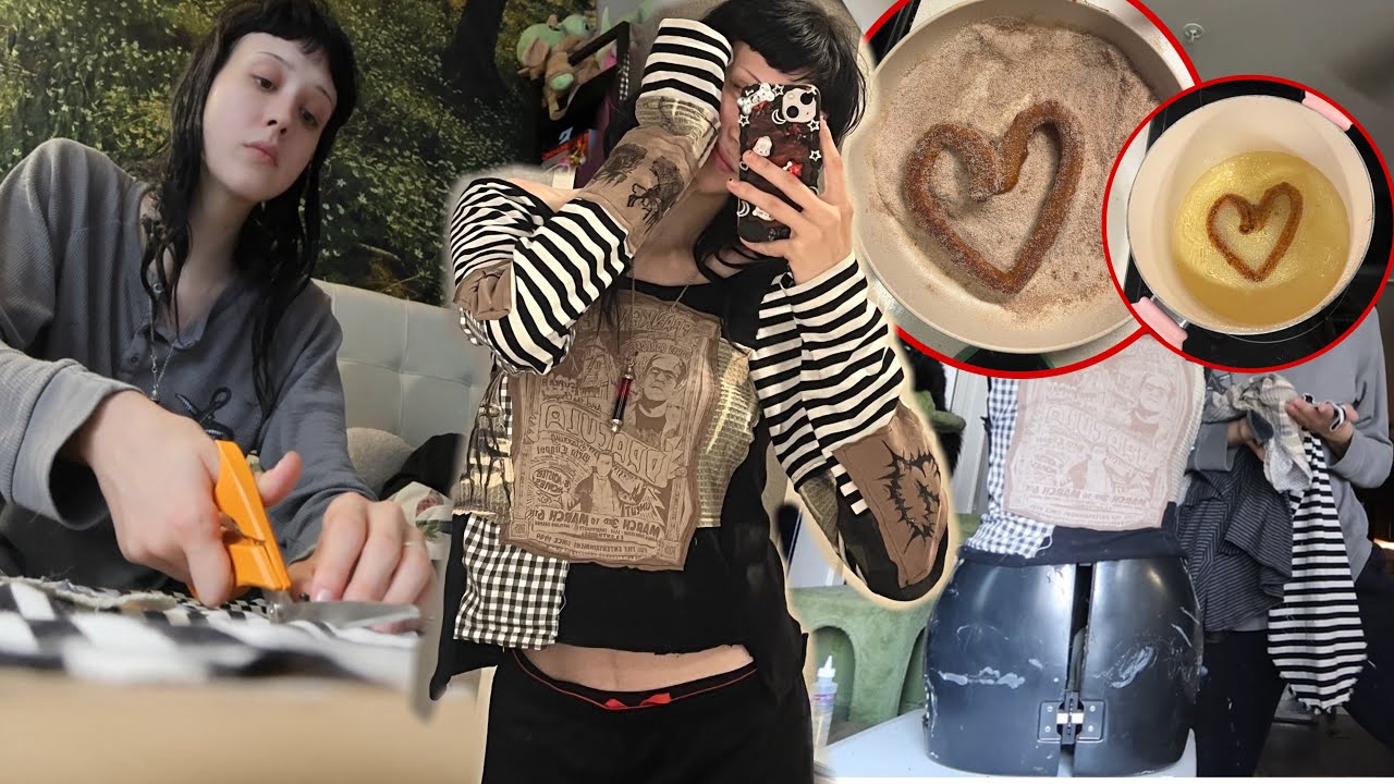 making a shirt and pumpkin churros from scratch ♡
