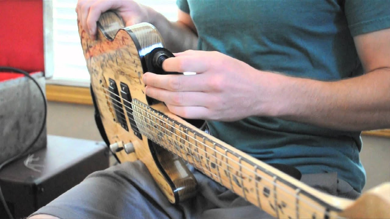 Hand Made Fanned Fret LED light up Guitar