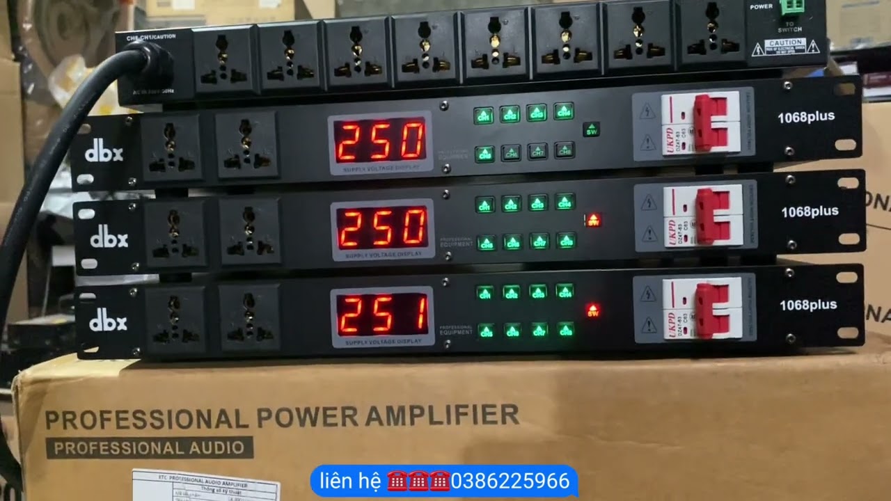 Xả Quản lý nguồn DBX 1068plus mẫu quản lý nguồn siêu chất an toàn nhiều ổ cắm