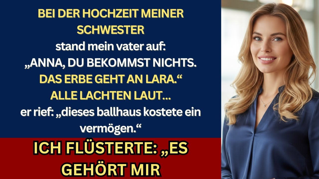 Meine Schwester heiratete – mein Vater sagte: ‚Du erbst nichts.‘ Doch alles gehörte längst mir…