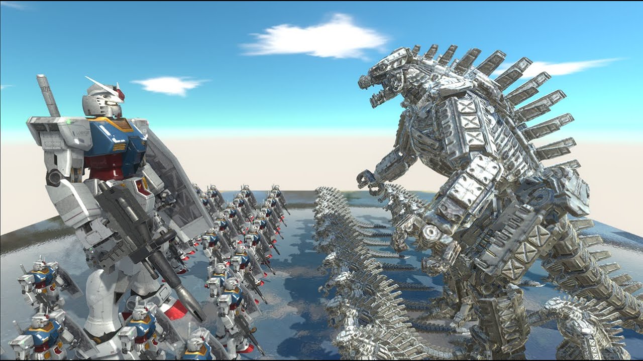 Gundam RX-78 vs Mechagodzilla 202 – The Ultimate Metal Showdown | Animal Revolt Batlle Simulator
