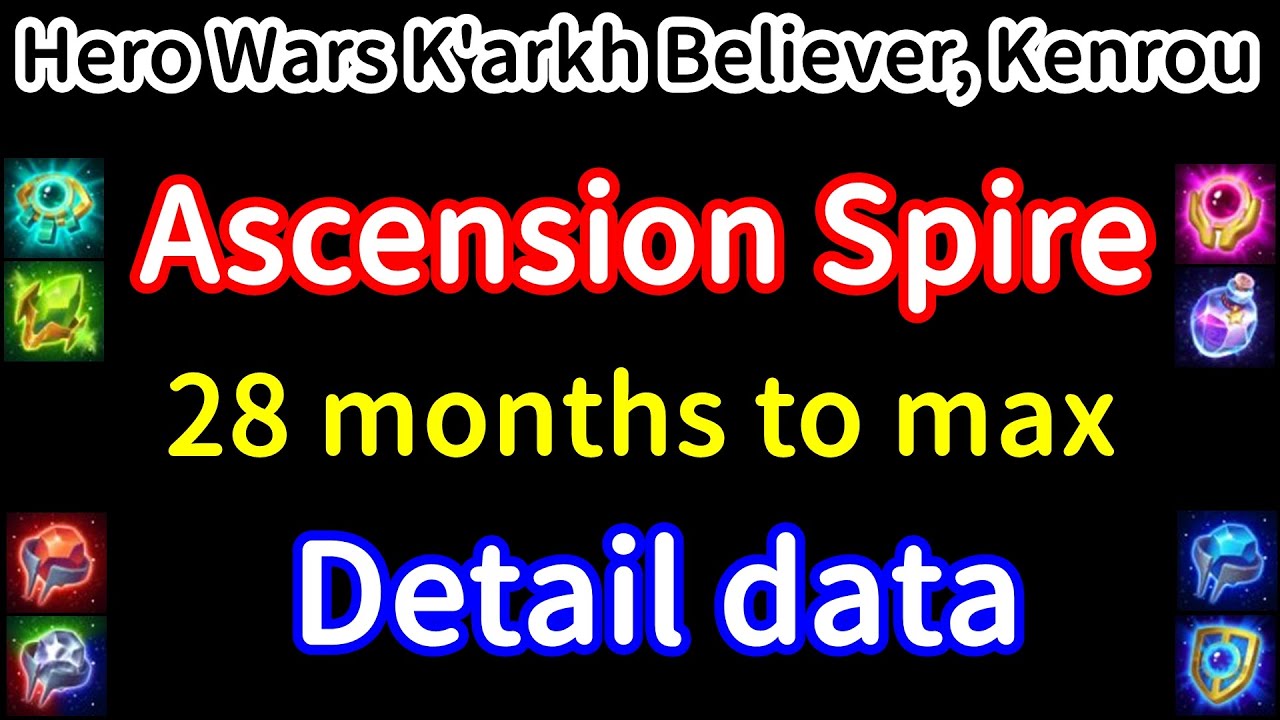 Ascension Spire. 28 months to max. Detail data | Hero Wars
