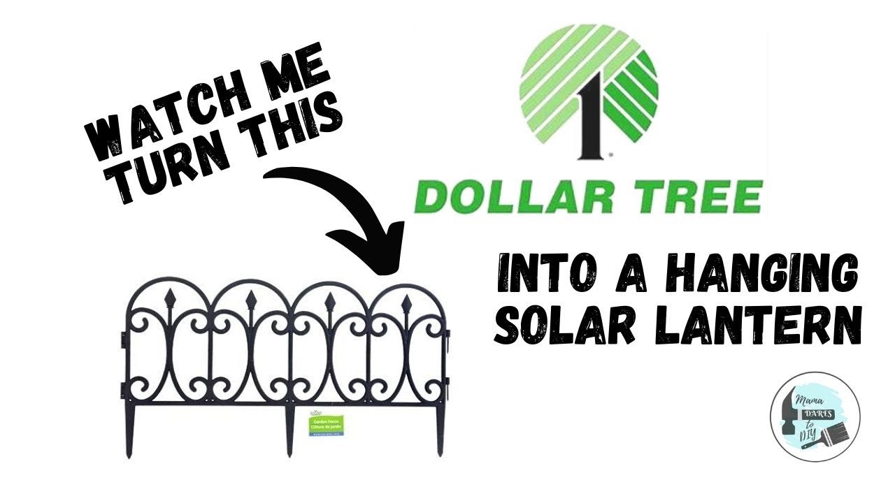 Dollar Tree Garden Fence Makeover ~ Hanging Solar Lantern + 2 Bonus Uses
