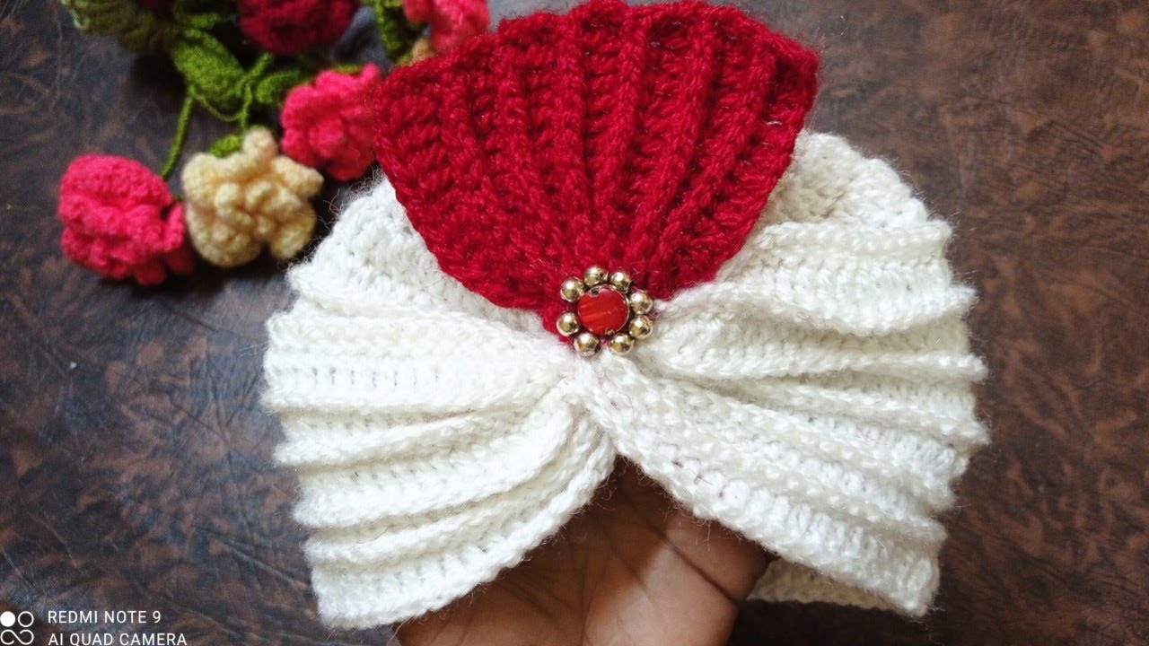 Simple and Easy Crochet Pagdi Cap For 1 Year Baby ( Turban Cap) by Tanveer