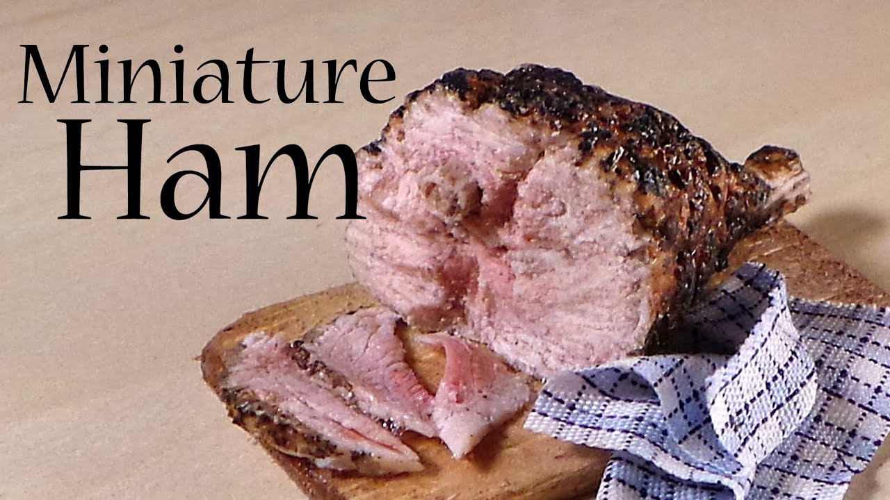 Polymer Clay Ham Tutorial (Christmas) - Miniature Food