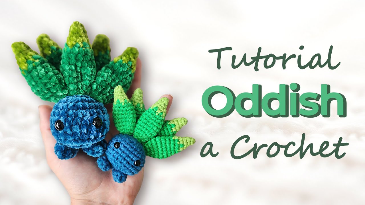 Oddish a crochet 🍃 Amigurumi Pokémon 💚 Tutorial paso a paso - Patrón Gratis