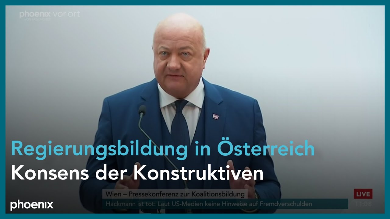 Regierungsbildung Österreich: Vorstellung des Koalitionsprogramms | 27.02.25