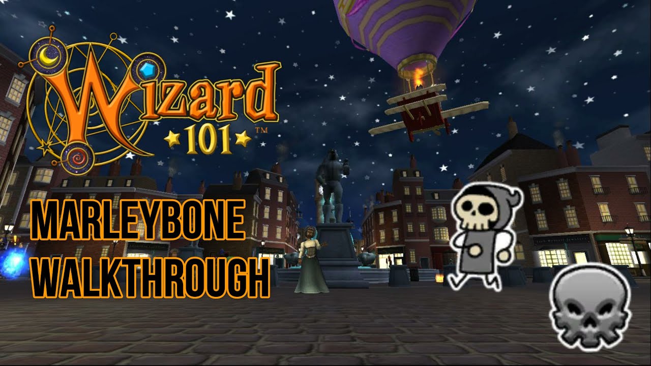 Wizard101 with Kingdom Hearts music Gameplay  /Wizard101 Death walkthrough (Marleybone only)
