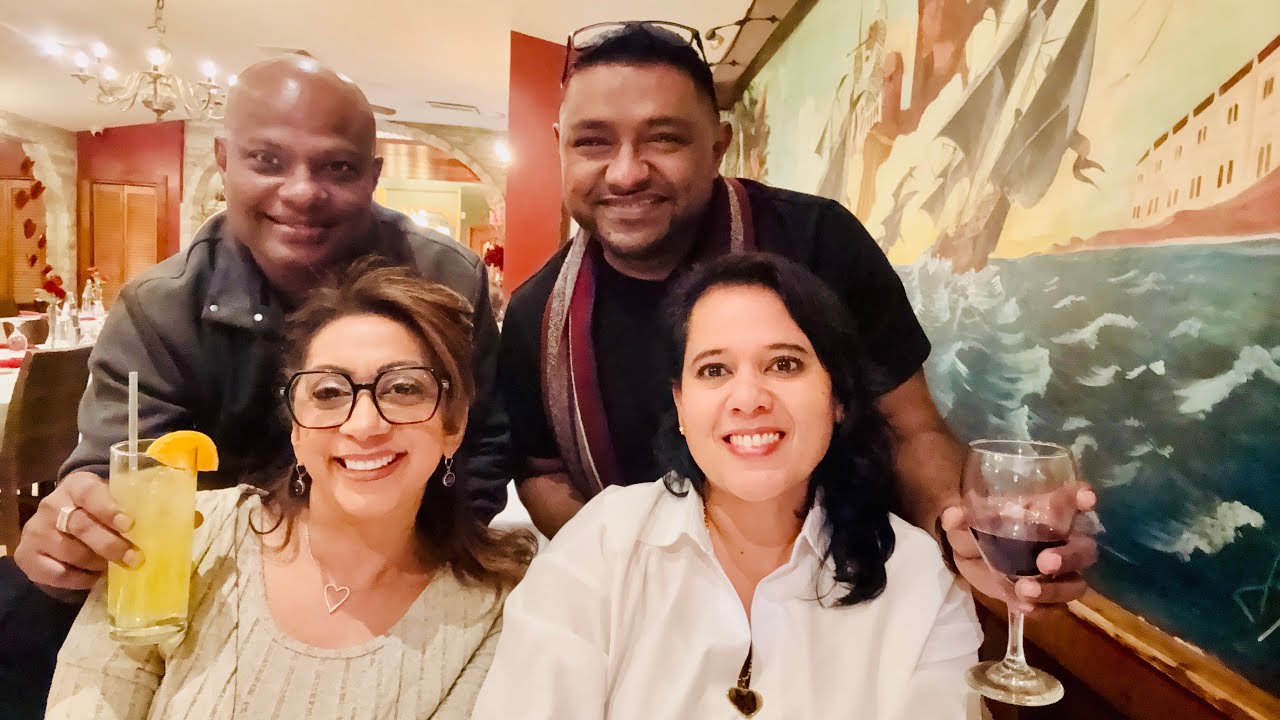 Thank God it’s the Weekend! Finger foods night and dinner with Sandy and Tej, 🇹🇹🇬🇾☝️❤️