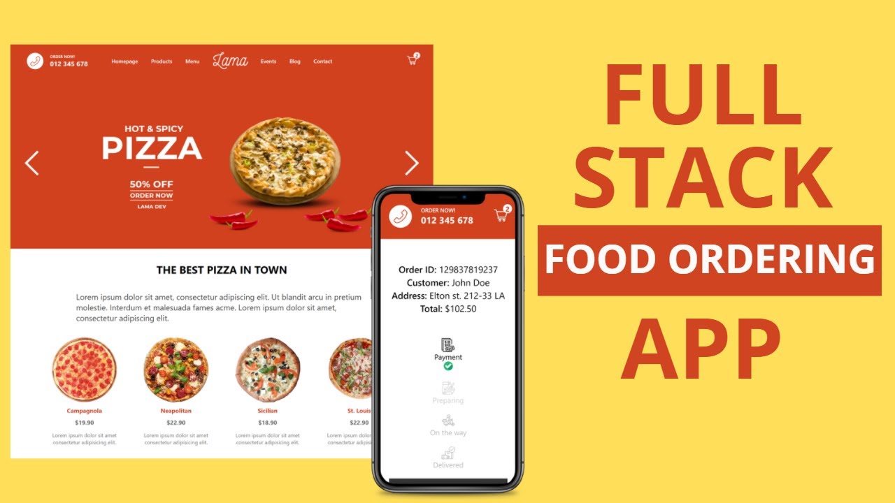 Full Stack Food Ordering App Tutorial /w React Next.js and MongoDB
