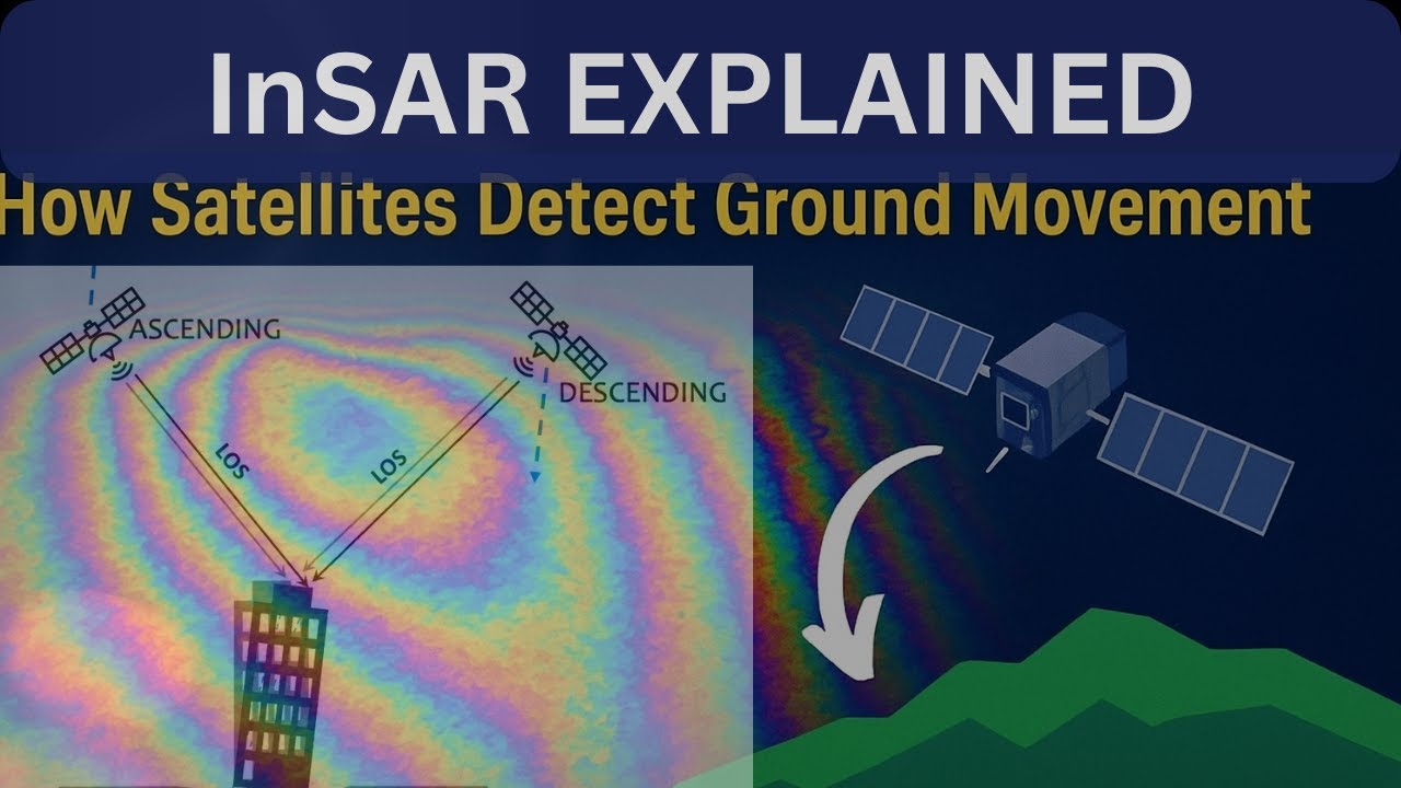 Объяснение дистанционного зондирования InSAR: как спутники измеряют движение земной поверхности с...
