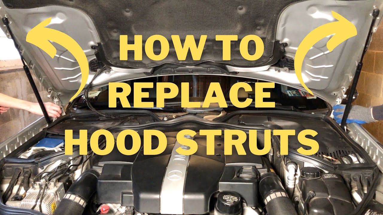 Mercedes Hood Strut  Support Replacement  &ndash;&nbsp;Step-by-Step Automotive DIY &ndash;&nbsp;Super Easy