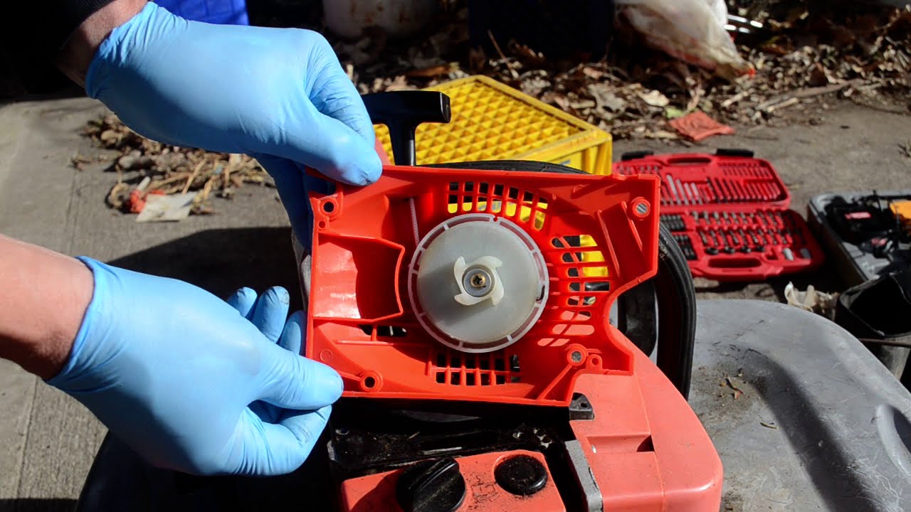 Chainsaw Easy Start vs Regular start pull cord starters,  Chinese Clone 5200