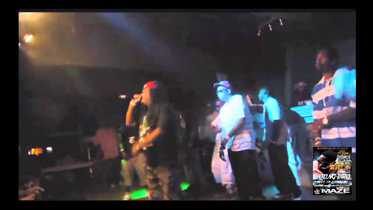 YOUNG DRO PERFORMING LIVE AT CLUB MAZE 7-27-12 PART 1 OF 2