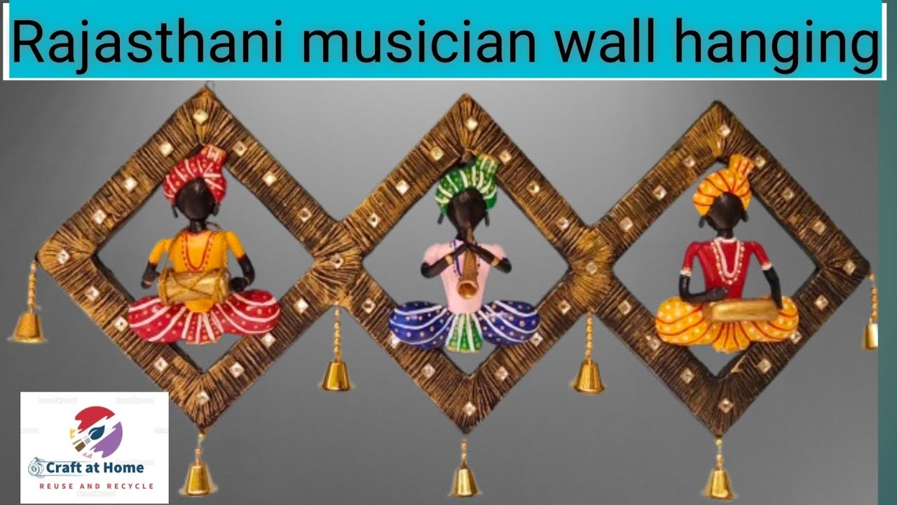 #trending musician wall hanging🎷#wall putty craft 🎺🙏#youtube 