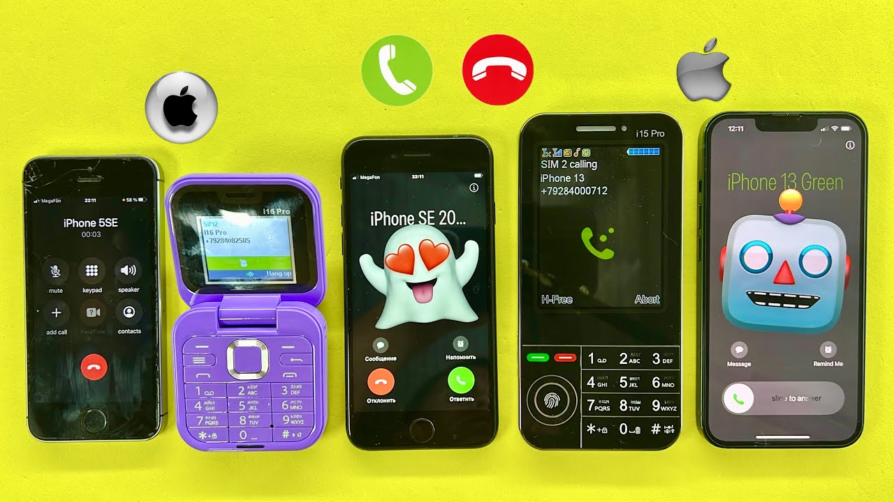 Incoming & Outgoing Call on iPhone made in China i15pro i16pro Vs old iPhone SE 2020/ 5SE & 13  