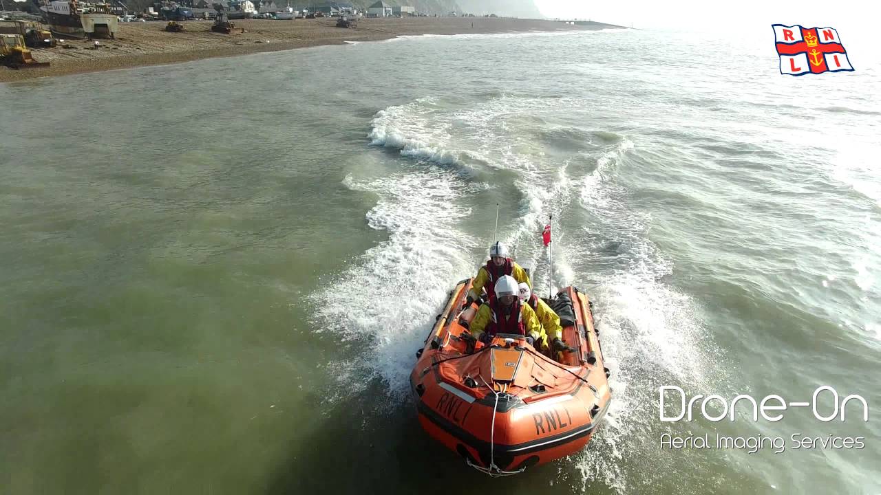 Hastings Lifeboat Launch - Aerial Footage