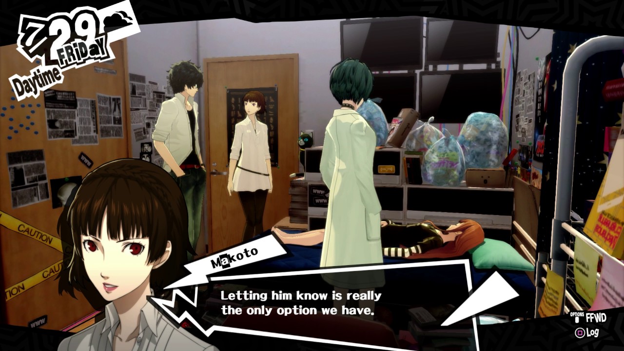 Persona 5 - 7/29 Friday: Cafe Leblanc: Ann Hits Yusuke, Makoto & Joker Visit Futaba, Sojiro Dialogue