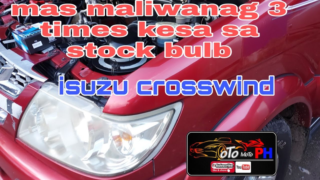 INSTALLED H4 TYPE LED BULB ON ISUZU CROSSWIND