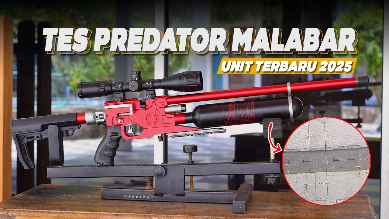 TES AKURASI PREDATOR MALABAR UNIT TERBARU 2025  !! PROMO SENAPAN ANGIN PCP PREDATOR 3 JUTAAN TERBAIK