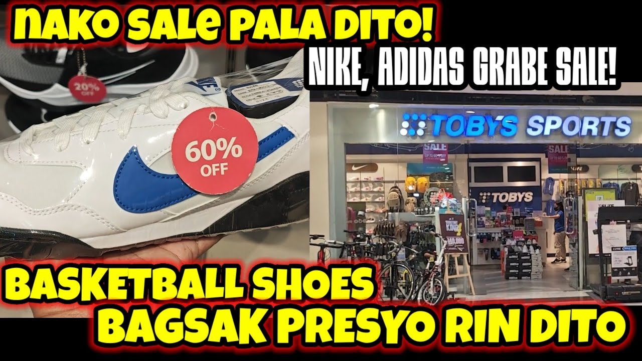 TOBYS SPORTS SALE UPDATE SA METRO EAST. MGA SOLID PAMORMA AT PANGLARO SALE DIN DITO UP TO 60% OFF!