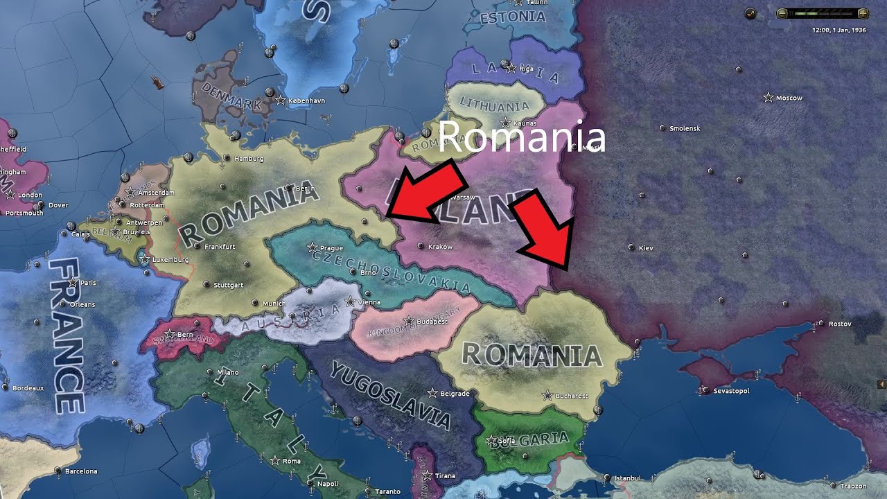 If Romania ruled over Germany - Hoi4 Timelapse