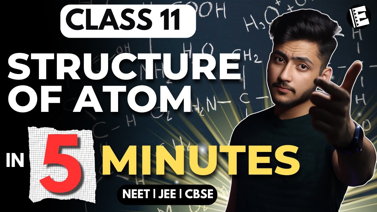 Structure of Atom Class 11 in 5 Minutes | Quick Revision | NEET, JEE & CBSE |