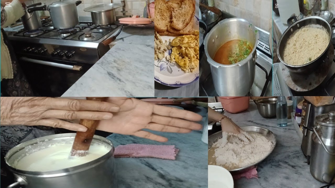 Family Cooking Day | Nashta Egg Mushroom | Ami Ne Desi Ghee Banaya | Alu gosht |@DuniaSparkofficial 
