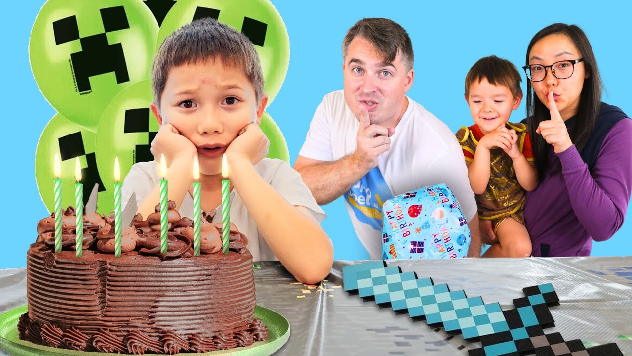 Family Forgot my Minecraft Birthday! | Pretend Play by Papa Joel's English