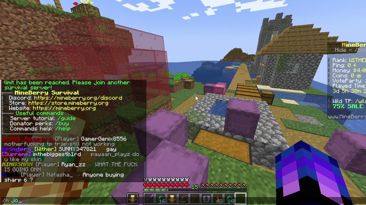 jovan18031 scammed 50m survival /s1 #mineberry